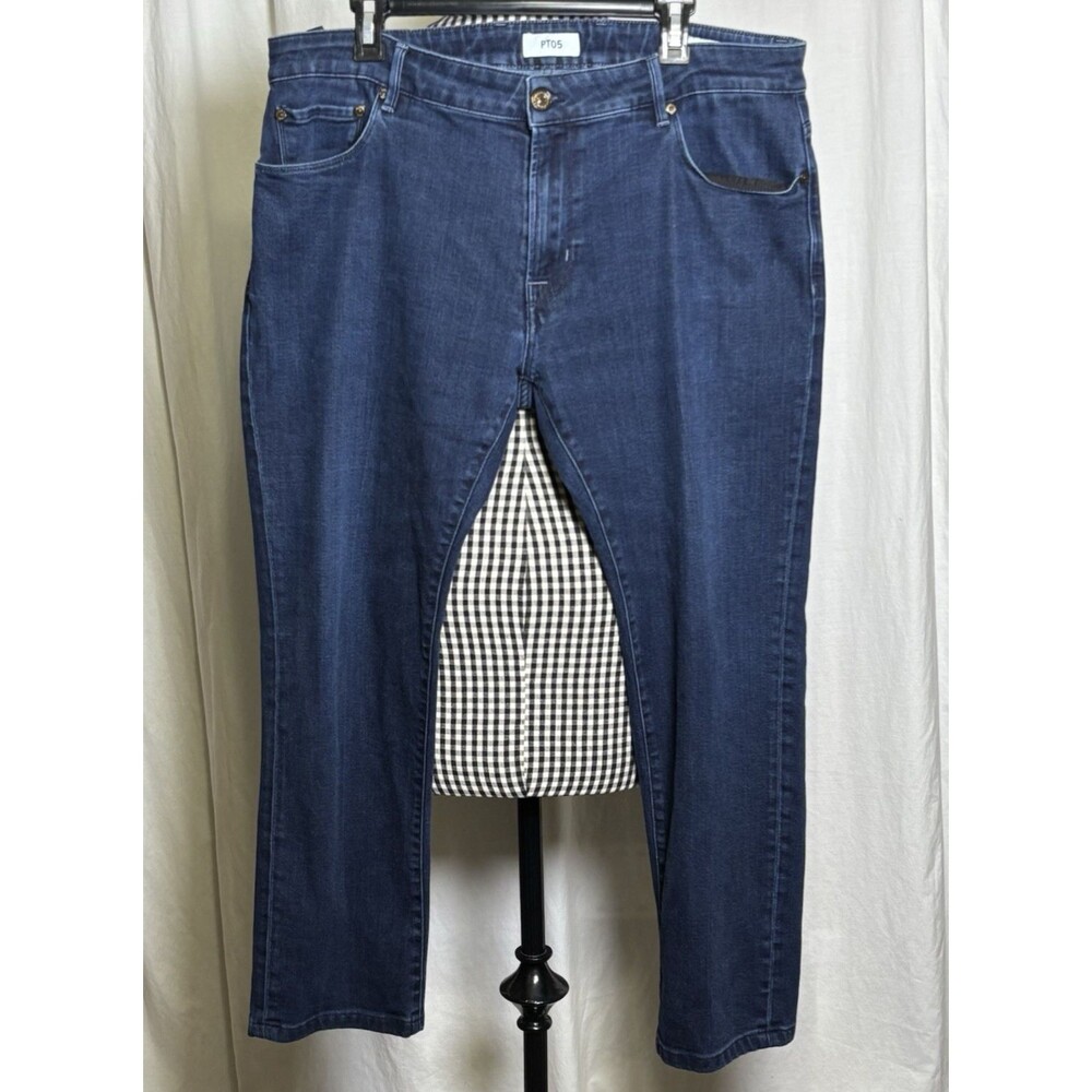 PT05 Jazz Pants Mens 40 Blue Classic Fit Straight Leg Play It Loud Stretch Denim